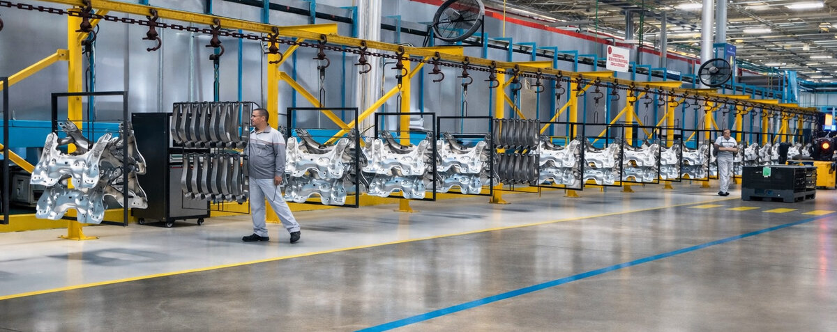 Linha de tratamento de superfícies da Powercoat